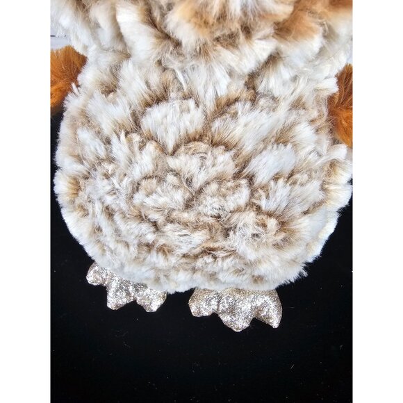 TY Beanie Boos - PERCY the Barn Owl Brown Glitter Eyes Stuffed Animal Toy‎ Plush - Picture 4 of 11